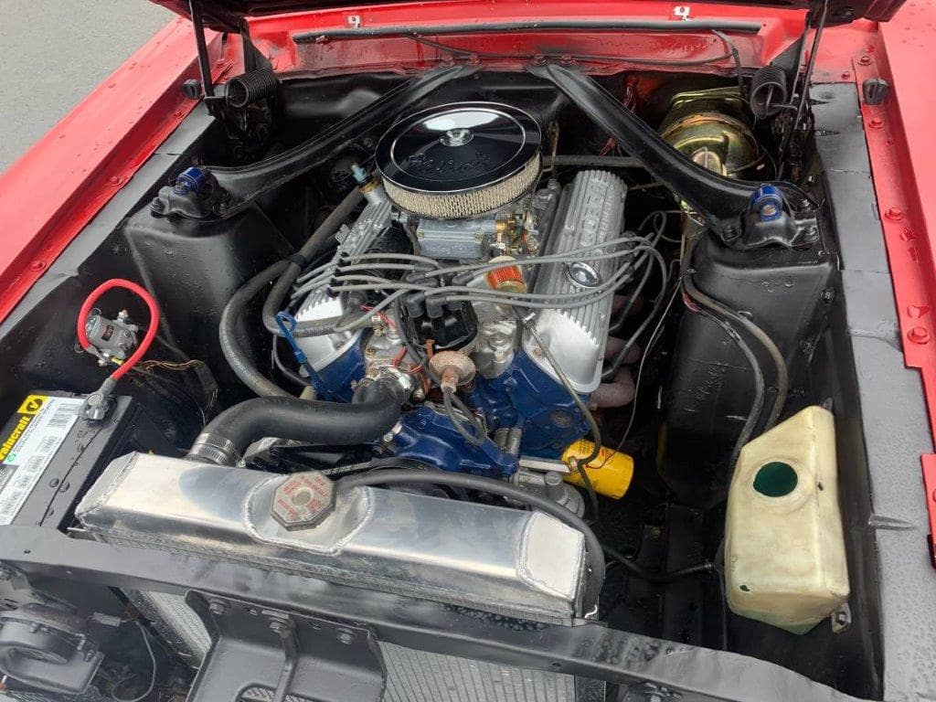 Ford Mustang Fastback V8 289ci de 1967 moteur face